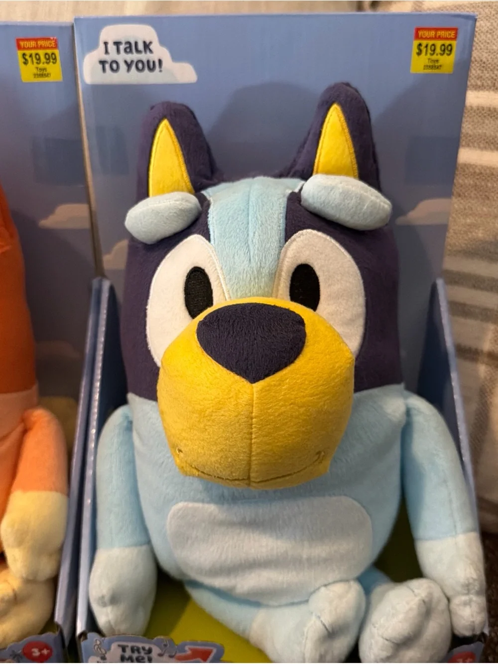 Talking Bluey and Bingo Plush Toy - Orange and Light Blue Characters